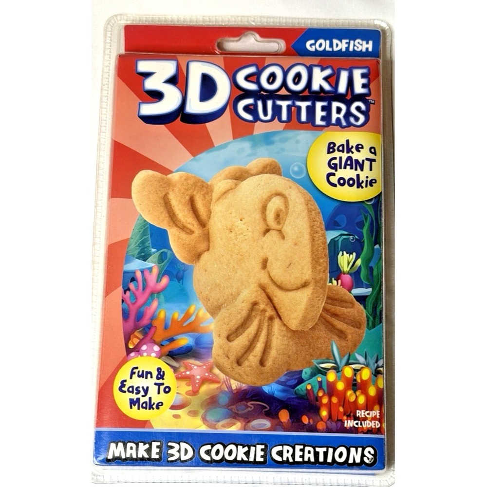 3D Cookie Cutter Giant Goldfish Cookie Mold - Just For Laughs NEW Sealed